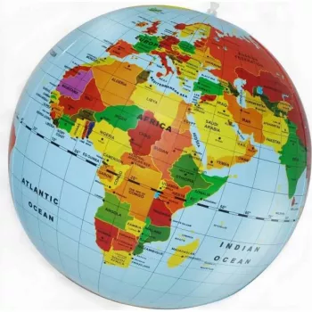 Globo terráqueo hinchable 50 cm de MG DYSTRYBUCJA — diseño mapa del mundo, modelo C019