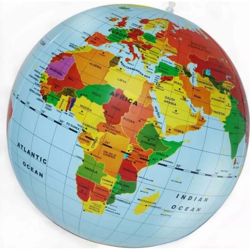 Globo terráqueo hinchable 50 cm de MG DYSTRYBUCJA — diseño mapa del mundo, modelo C019