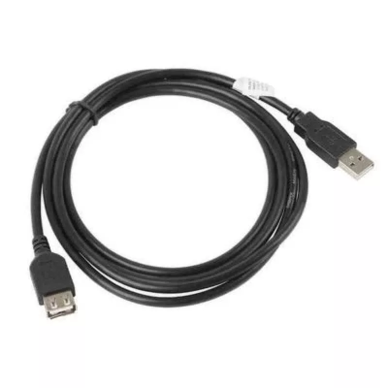 Cable USB Lanberg CA-USBE-10CC-0050-BK 5 m USB 2.0 USB A negro (CA-USBE-10CC-0050-BK)