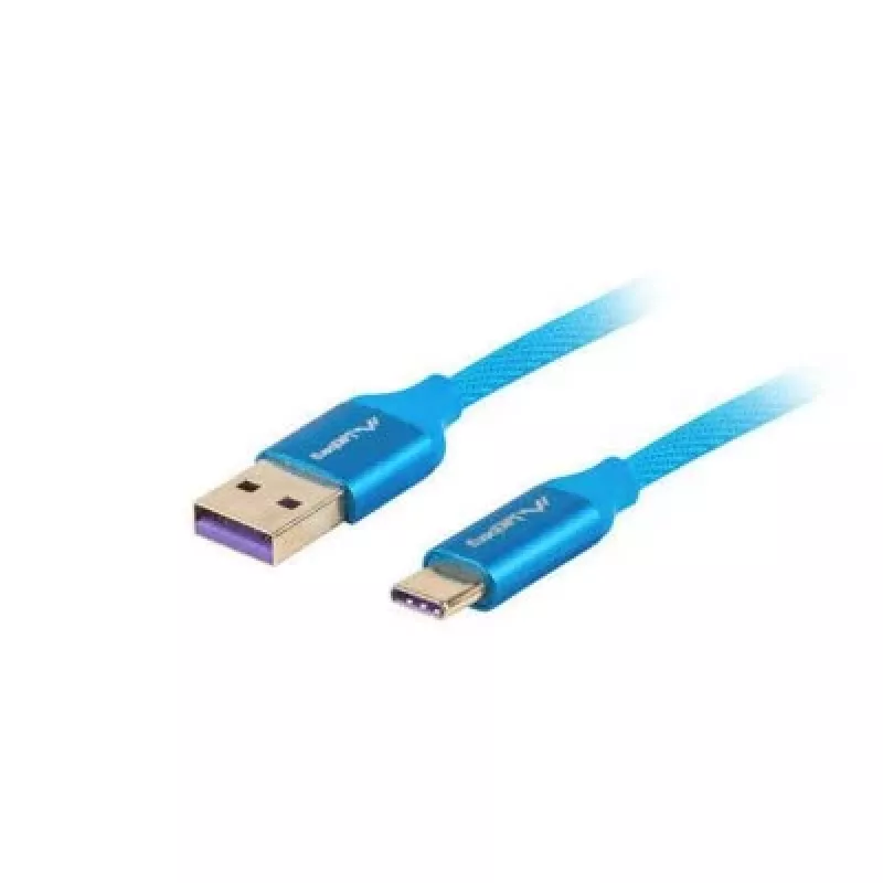 Cable USB 2.0 LANBERG CA-USBO-21CU-0010-BL — USB A a USB C, 1 m, azul