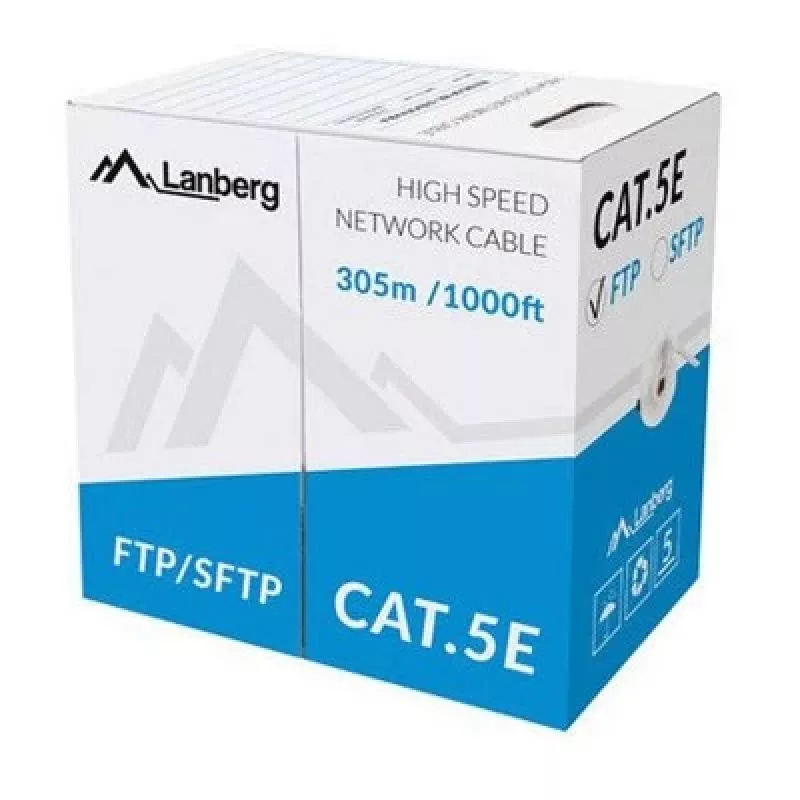 Cable de red Lanberg LCS5-11CU-0305-S RJ45 Cat5e 305 m gris