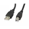 Cable USB Lanberg CA-USBA-10CC-0030-BK 3 m USB 2.0 USB B negro (CA-USBA-10CC-0030-BK)