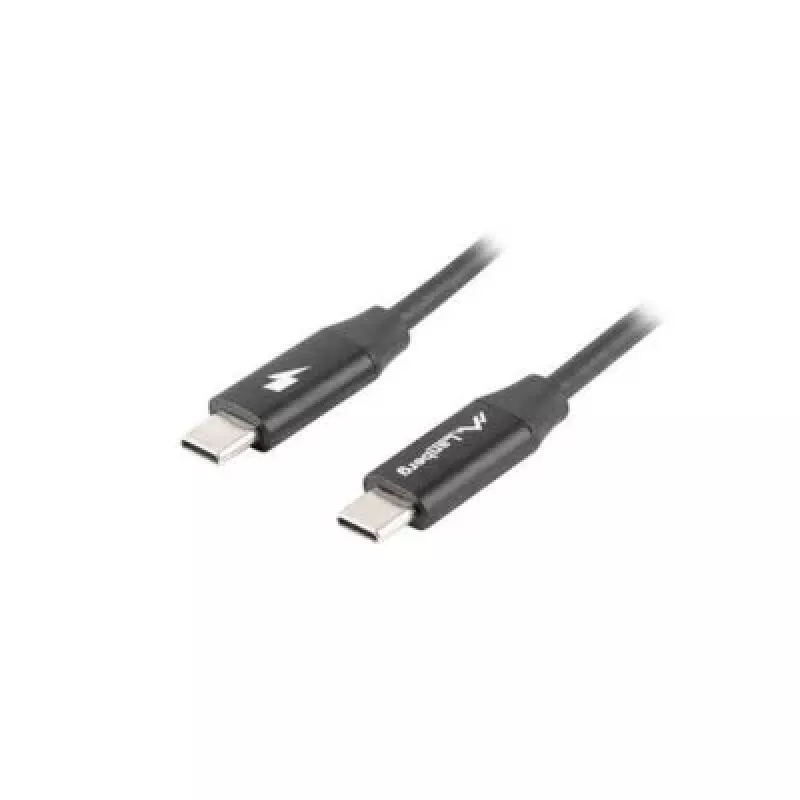 LANBERG Cable USB-C a USB-C CA-CMCM-40CU-0018-BK — USB 2.0, 1,8 m, negro