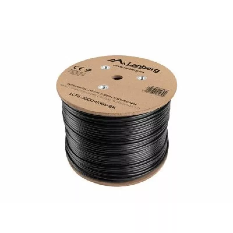 Cable de red Lanberg LCF6-30CU-0305-BK RJ45 Cat6 305 m negro