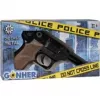 Revólver de policía de juguete de metal Gonher 8 disparos, construcción de metal, modelo 258441