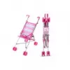 Cochecito de muñecas Artyk 122781 – diseño ligero plegable para muñecas de juguete