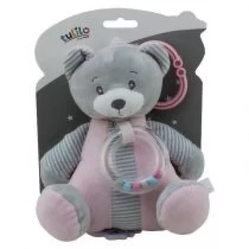 Caja de música TULILO 9109 Rosa Osito de peluche 18 cm – caja de música mecánica