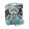 Caja de música TULILO Verde menta Osito de peluche 18 cm — juguete musical mecánico, 18 cm de altura