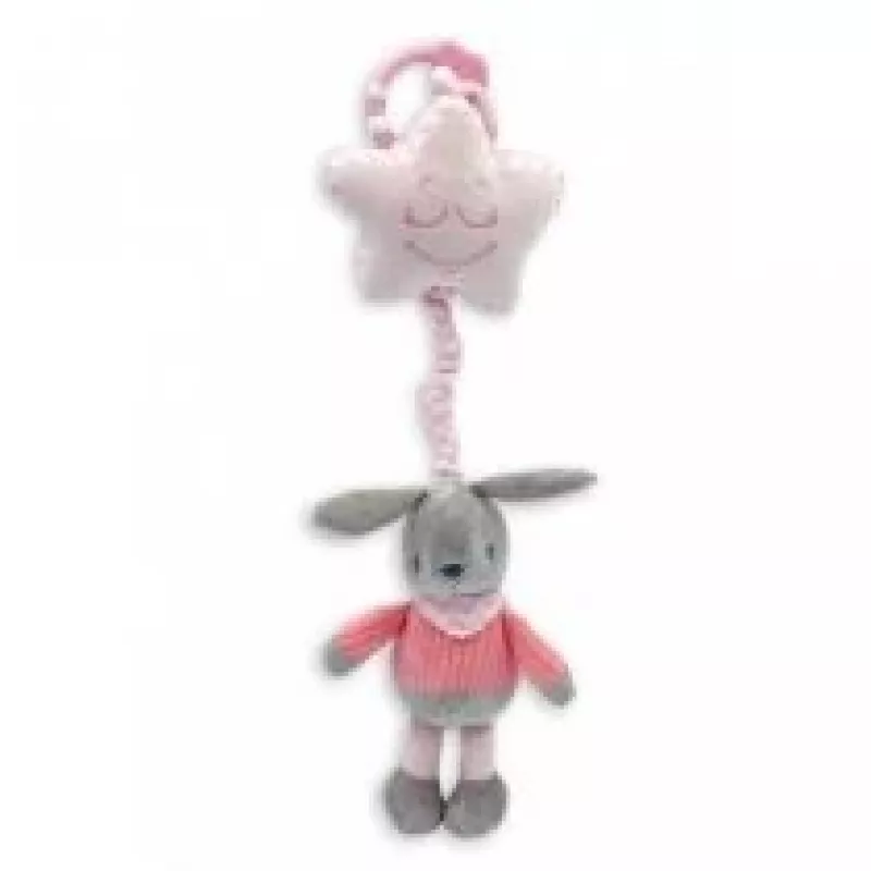 Caja de música de peluche TULILO conejo 38 cm modelo 9026 — juguete musical conejo, 38 cm