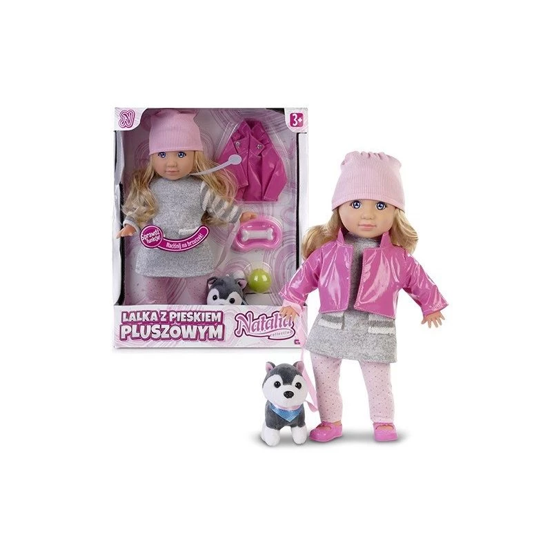Muñeca Artyk Natalia con perro de peluche 35 cm, Artyk 121661