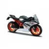 Modelo de moto a escala de fundición KTM RC390 1:18 con soporte expositor