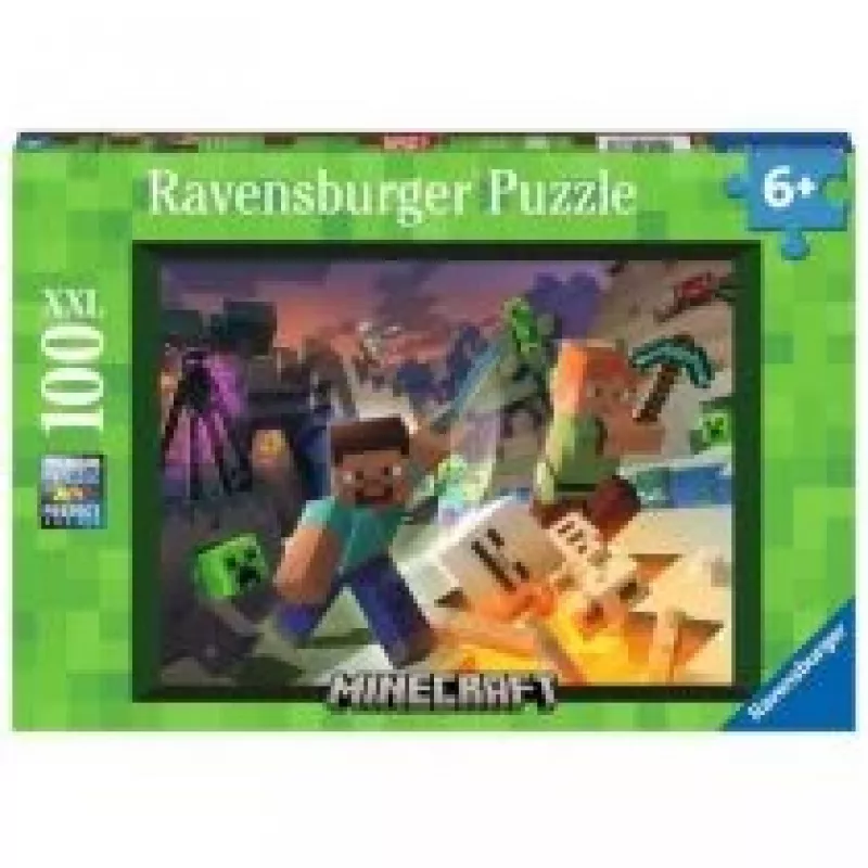 Puzzle Ravensburger Minecraft 100 piezas videojuego