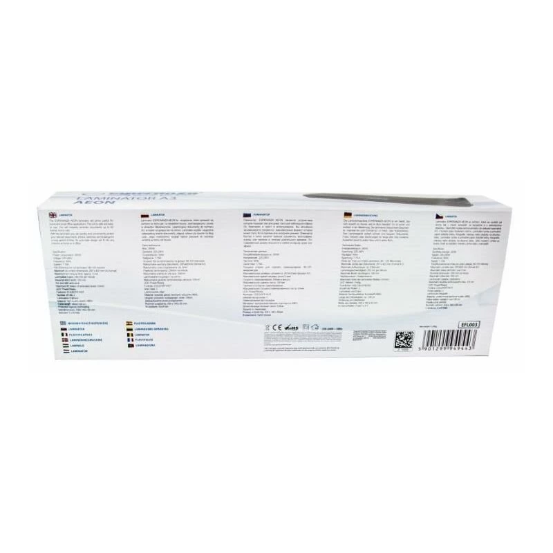 Plastificadora Esperanza EFL003 laminadora en frío/caliente 250 mm/min negra