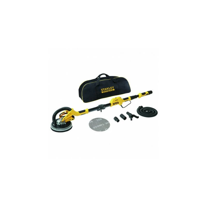 Lijadora de platos STANLEY SFMEE500S 750 W, velocidad ajustable, mango telescópico, empuñadura soft, negro/amarillo