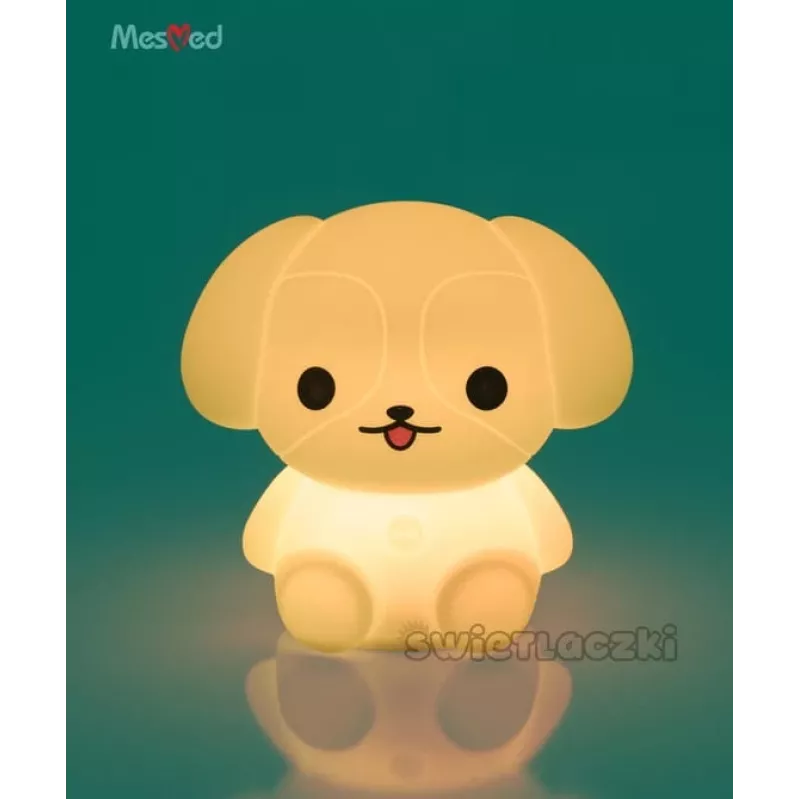Lámpara de silicona recargable portátil Mesmed MM027 Dog — lámpara portátil recargable con diseño de silicona, modelo MM027