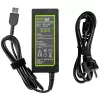 Adaptador de corriente Green Cell AD38AP 65W para portátiles Lenovo, 20V 3,25A, cable de 1,2 m, negro