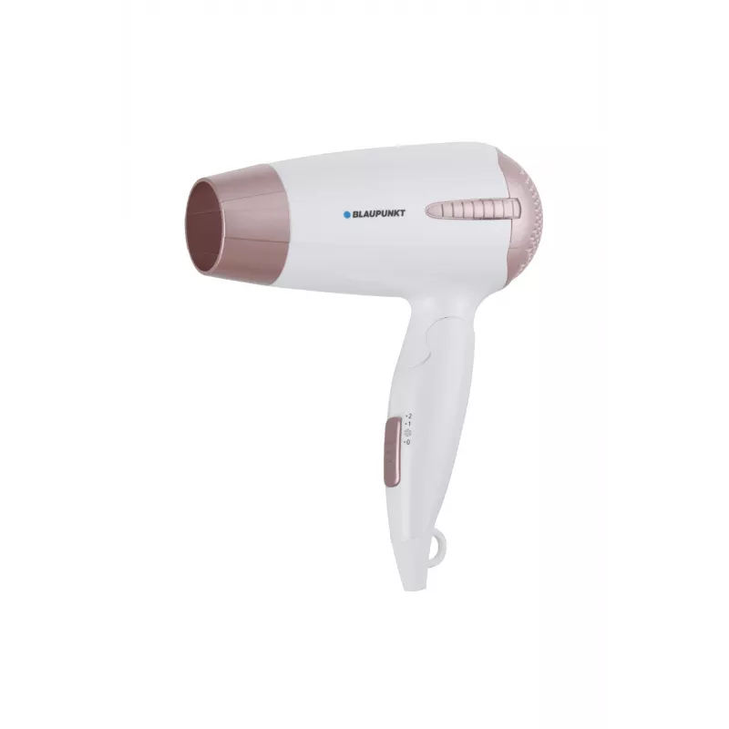 Secador de pelo BLAUPUNKT HDD301RO — 1200W, 3 niveles de calor, 2 velocidades, nivel frío, mango plegable, blanco