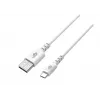 Cable USB-USB C 2m silicona blanco Quick Charge