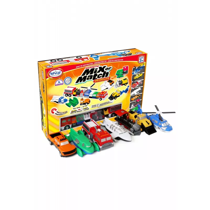 Set de vehículos Popular Playthings Magnetic Mix or Match