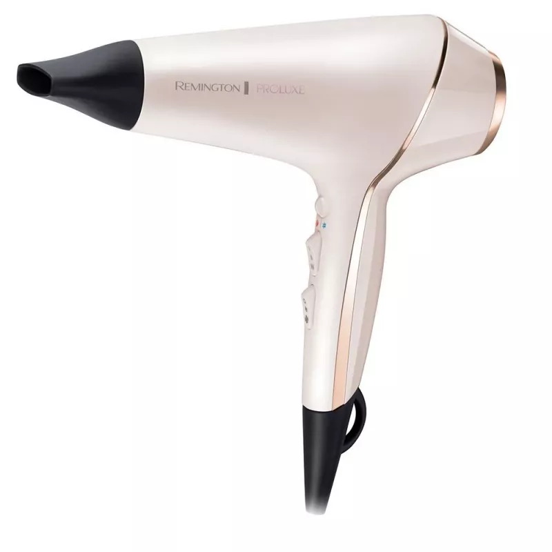 Secador de pelo Remington Proluxe Ionic con difusor y concentrador dorado
