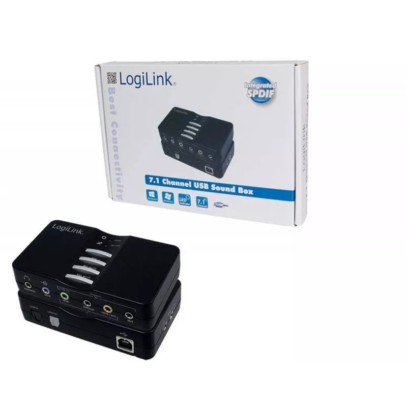 Caja de sonido USB LogiLink Dolby 7.1 8 canales 7.1 canales
