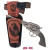 Revolver vaquero de juguete de metal Pulio 155150/0 con funda desmontable, réplica de acción simple