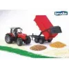 Modelo de tractor BRUDER Massey Ferguson 7480 con remolque basculante