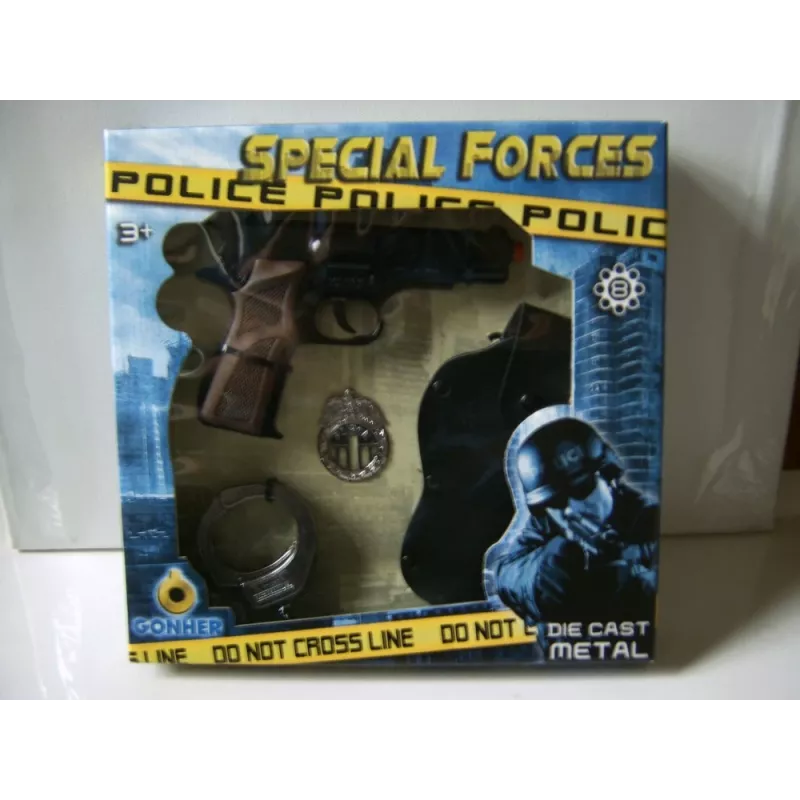 Set de policía de juguete Pulio 155425/6 con accesorios – figura de juego de rol y equipo
