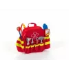 Theo Klein 4314 mochila de rescate de juguete con 6 accesorios médicos, incl. estetoscopio, jeringa, tensiómetro, 3+ años, roja