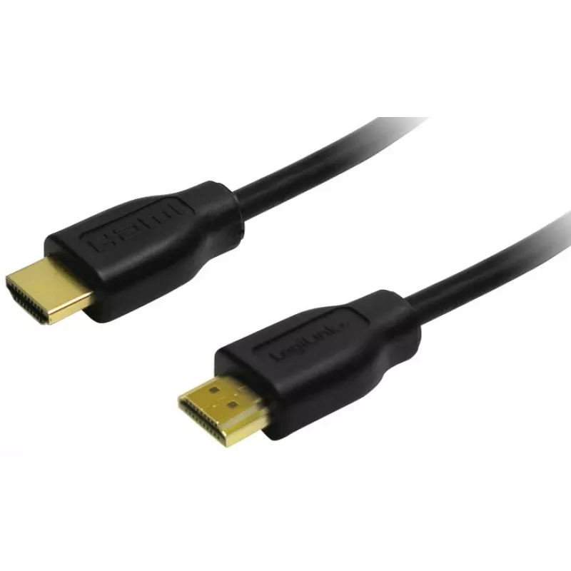 LogiLink CH0055 cable HDMI de alta velocidad con Ethernet, HDMI 1.4, A macho – A macho, contactos chapados en oro, 20 m, negro