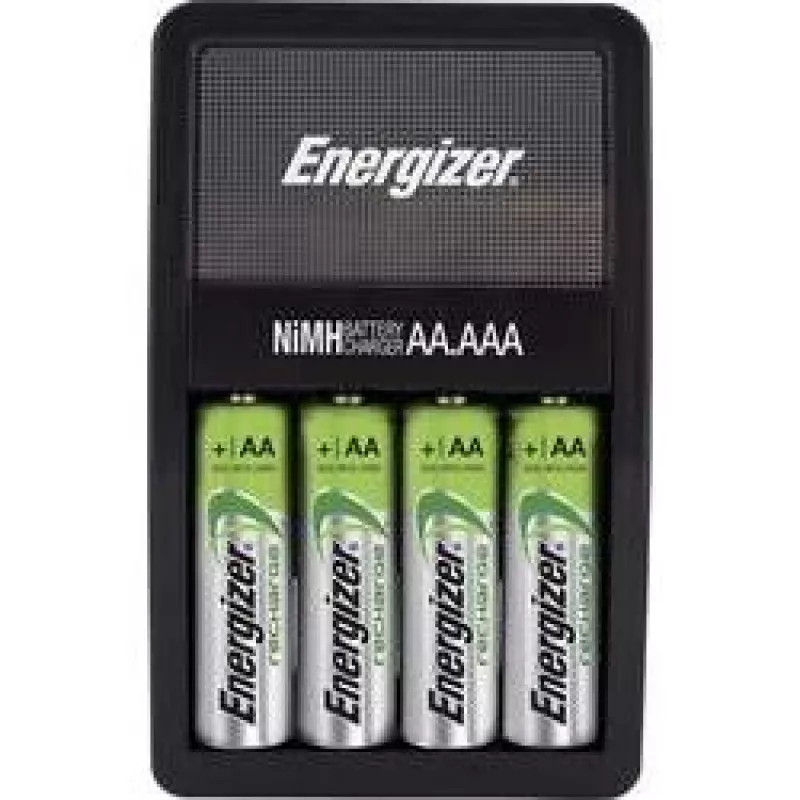 Energizer Maxi Cargador CHVCM4-EU con 4 pilas recargables NiMH AA 2000 mAh (CHVCM4-EU)