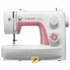 Singer Simple 3210 máquina de coser automática, electromecánica, 10 puntadas, ojal en 4 pasos, brazo libre, 85 W, blanca/rosa