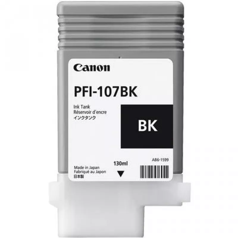 Cartucho de tinta Canon PFI-107BK 1 ud. original negro