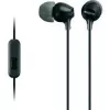 Sony MDR-EX15AP, con cable, 8 - 22000 Hz, Llamadas/Música, 3 g, Auricular, negro