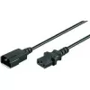 Alargador de cable de alimentación Goobay Wentronic, 1 m, Negro - conector macho C14 (conexión de alimentación) > conector hembra C13 (conexión de alimentación) (95125)