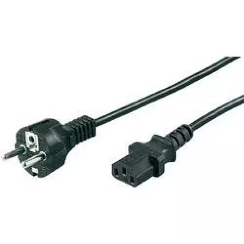Wentronic Goobay Cable de conexión para aparatos, 1,5 m, Negro - Tipo F (Tipo F, CEE 7/7) > Conector hembra C13 (conexión de aparato) (68605)