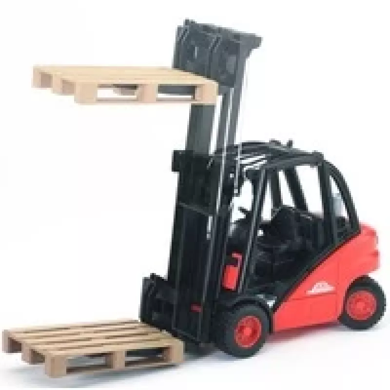 Carretilla elevadora Bruder Linde H30D con 2 palés