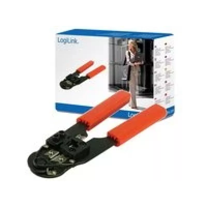 LogiLink WZ0004 Herramienta de crimpado de cables Alicate de crimpado negro. rojo
