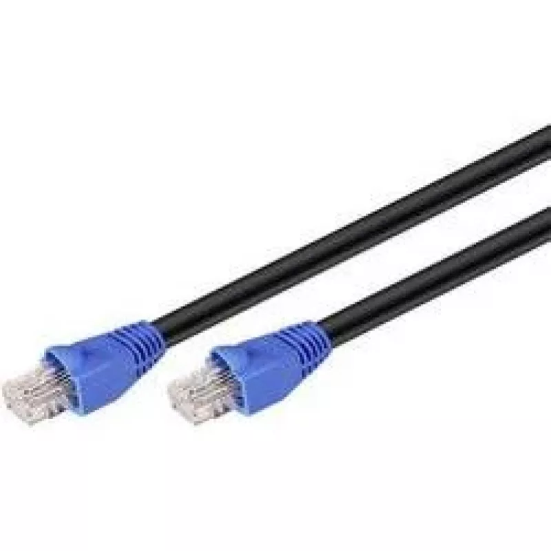 Cable de red RJ45 exterior Goobay categoría 6 UTP (U/UTP) recto 50m (negro), negro