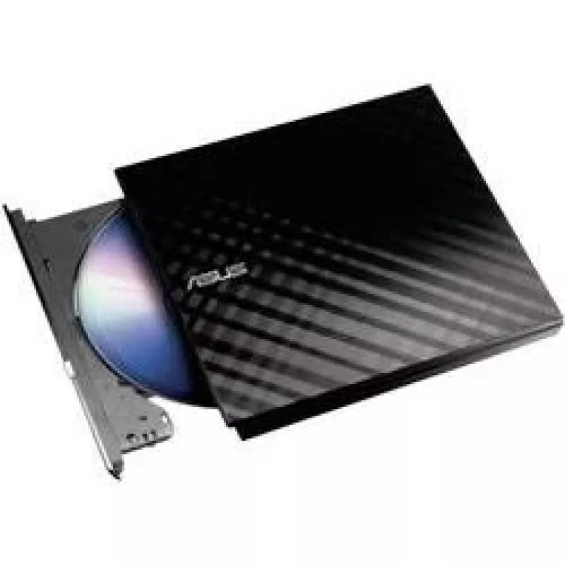 Unidad óptica externa DVD±RW ASUS SDRW-08D2S-U Lite, USB 2.0, negra, 24x CD / 8x DVD, 142×142×20 mm