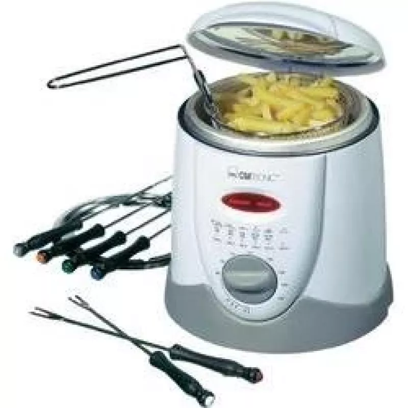 Freidora Clatronic FFR 2916 Single 1 L de sobremesa 900 W gris, blanco