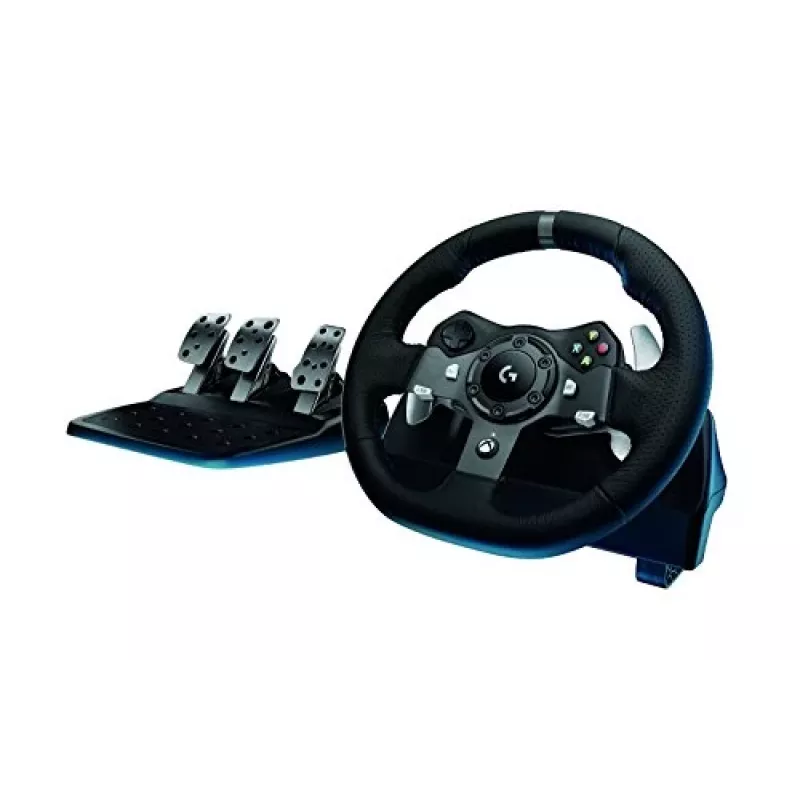 Logitech G920 Driving Force volante de carreras con pedales para Xbox One y PC, USB, negro (941-000123)
