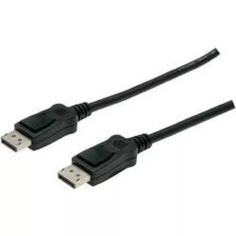 Cable de conexión DisplayPort con bloqueo 1080p 60Hz FHD Type DP / DP macho / macho negro 3m
