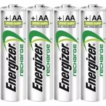 Pilas recargables Energizer ACCU Recharge Power Plus NiMH AA 2000mAh, pack de 4