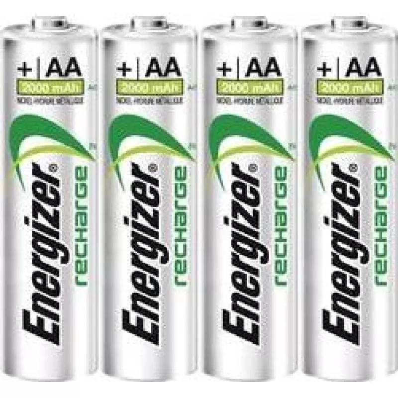 Pilas recargables Energizer ACCU Recharge Power Plus NiMH AA 2000mAh, pack de 4