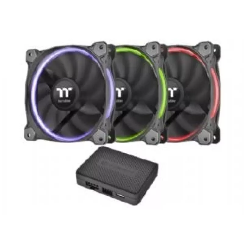 Thermaltake Riing 12 RGB TT Premium Edition CL-F049-PL12SW-A ventiladores de caja, 3 uds., 120 mm, 1400 rpm, RGB