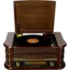 Denver MCR-50MK3 equipo de música retro con tocadiscos, CD/MP3, casete y radio, 2 x 2,5 W, acabado en madera