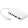 Wentronic Goobay Adaptador multipuerto USB-C™ 4x, blanco - conexión simultánea de 4x conector hembra USB 3.0 A a conector macho USB-C™ (66274)