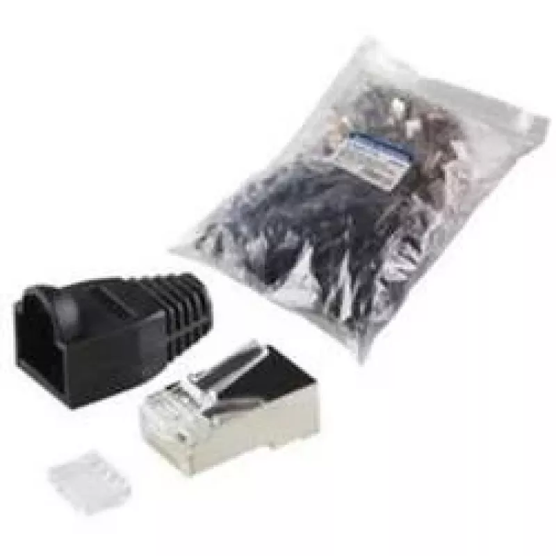 Conector de cable RJ45 LogiLink MP0022 negro transparente