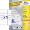Etiquetas universales 70x35mm InkjetLaserCopy A4 100 hojas 2400 uds. Blanco